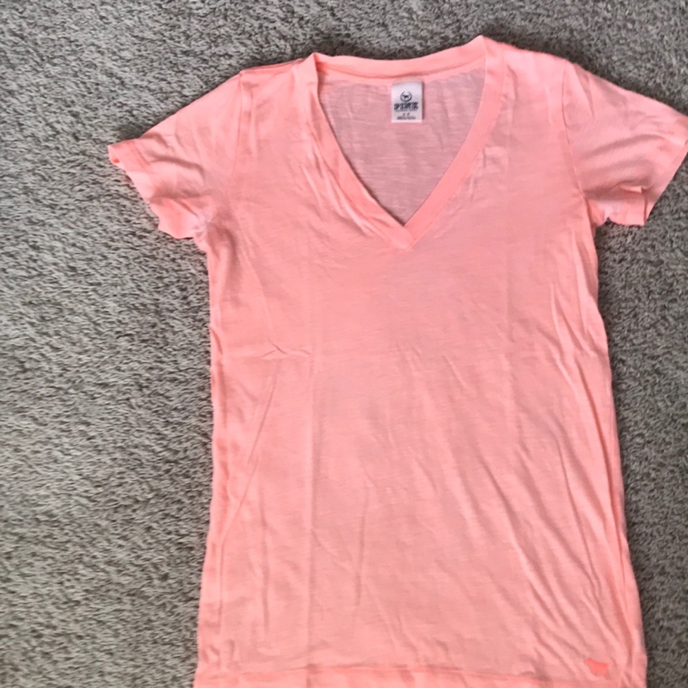 PINK t shirt.  Salmon color.